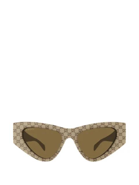 monogram geometric-frame sunglasses by GUCCI