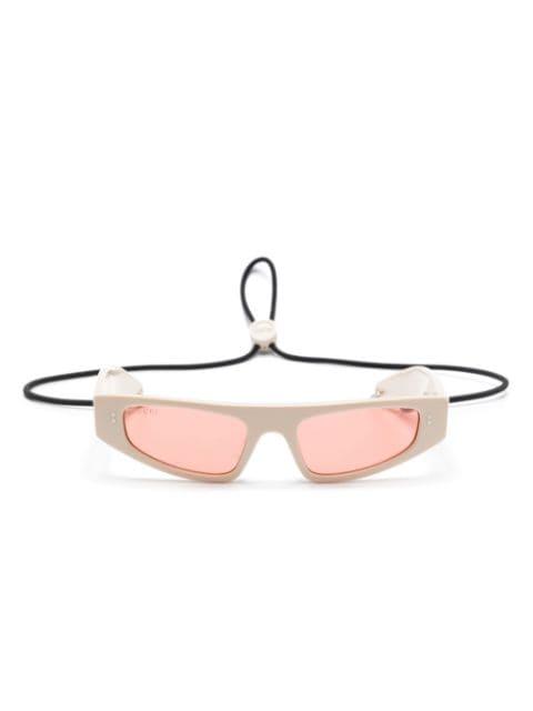 narrow shield-frame sunglasses by GUCCI