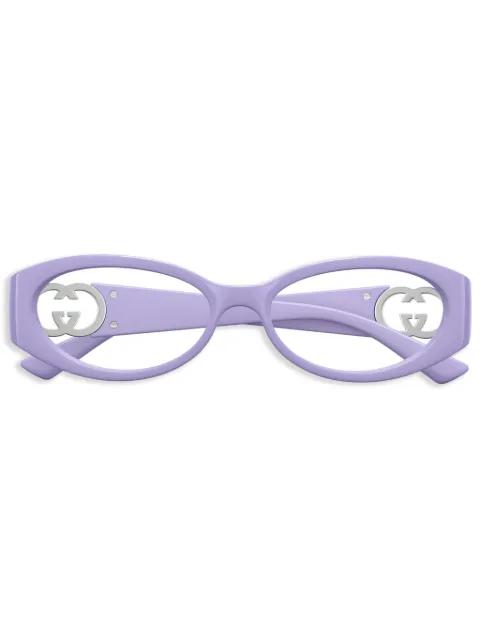 oval-frame glasses by GUCCI