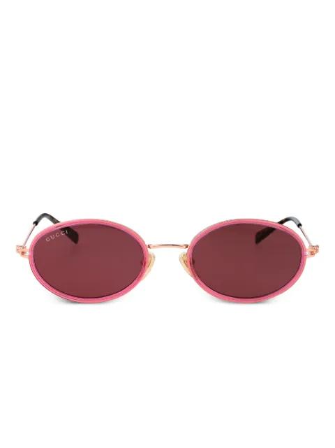 oval-frame sunglasses by GUCCI