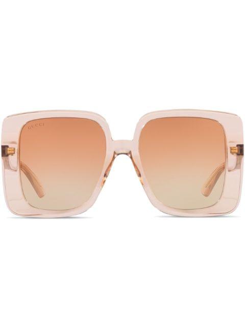 oversize square-frame sunglasses by GUCCI