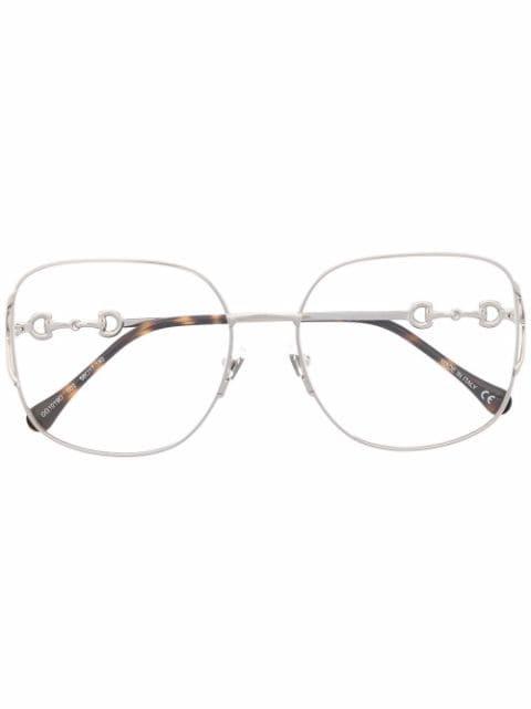 oversized-frame glasses by GUCCI