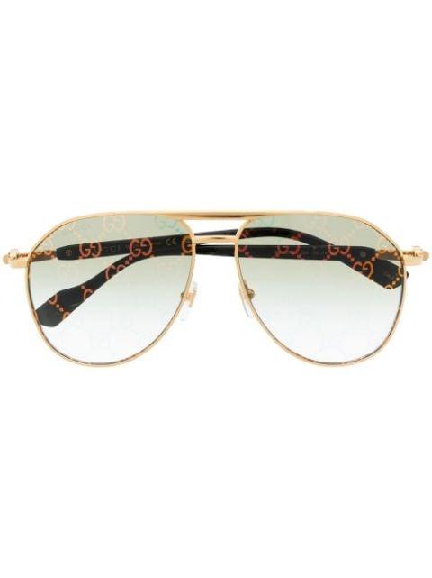 pilot-frame tinted sunglasses by GUCCI