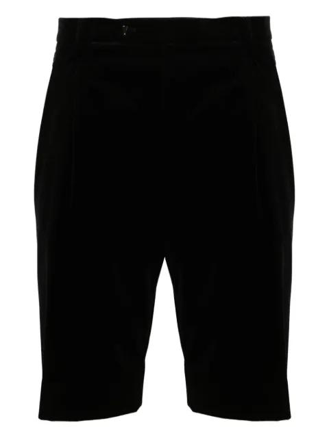 pleated cotton-blend shorts by GUCCI