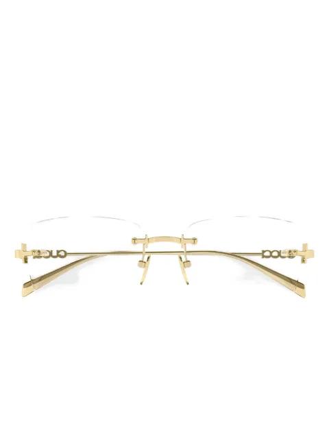 rectangle-frame logo glasses by GUCCI