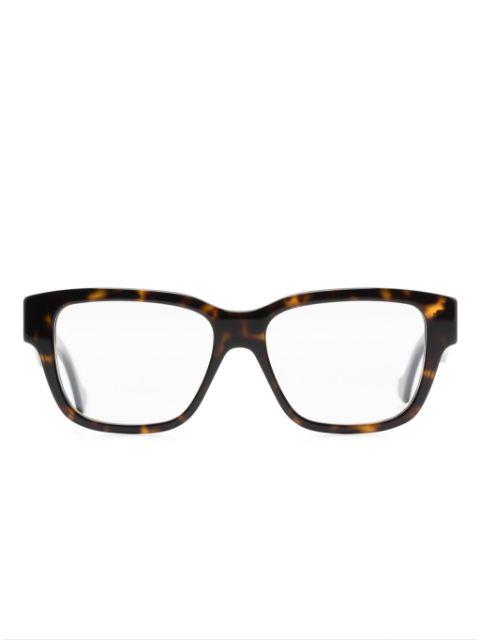 rectangular-frame logo-engraved glasses by GUCCI