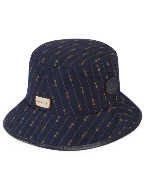 reversible GG and Horsebit bucket hat by GUCCI