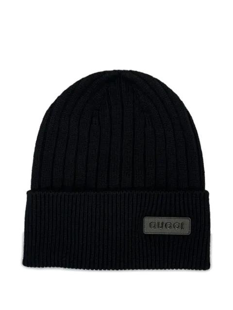 ribbed logo-plaque hat by GUCCI
