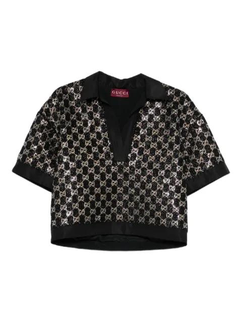 sequin V-neck top by GUCCI
