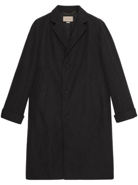 single-breasted poplin coat by GUCCI