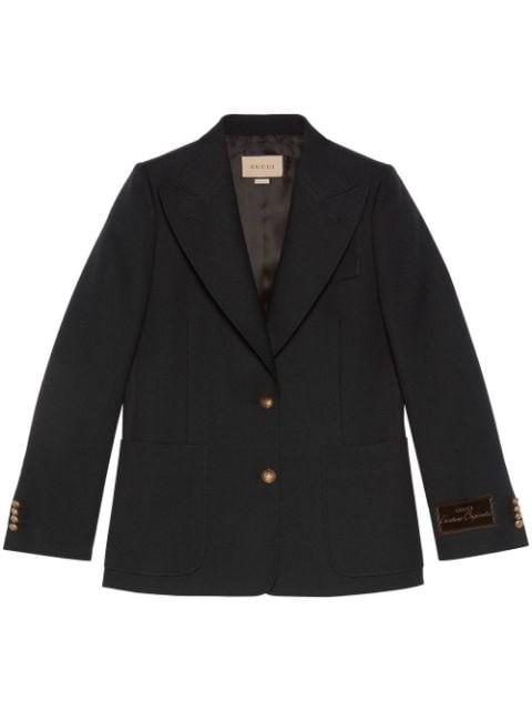 single-breasted twill blazer by GUCCI