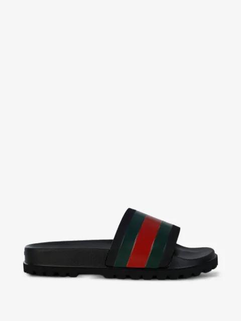 slide sandals with Web by GUCCI