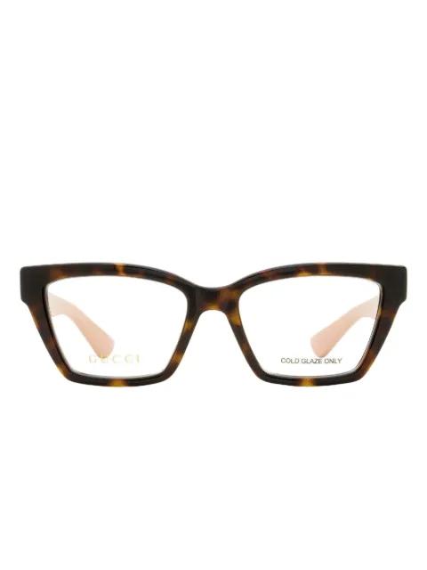 squared-frame glasses by GUCCI