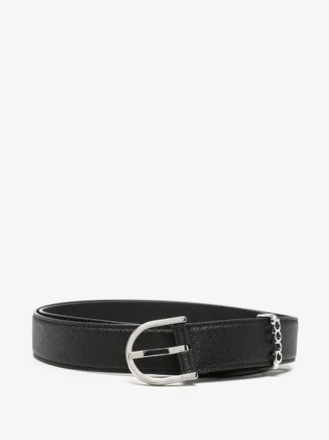 stirrup-buckle leather belt by GUCCI