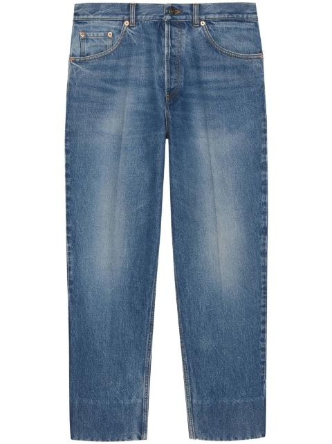 straight-leg washed jeans by GUCCI