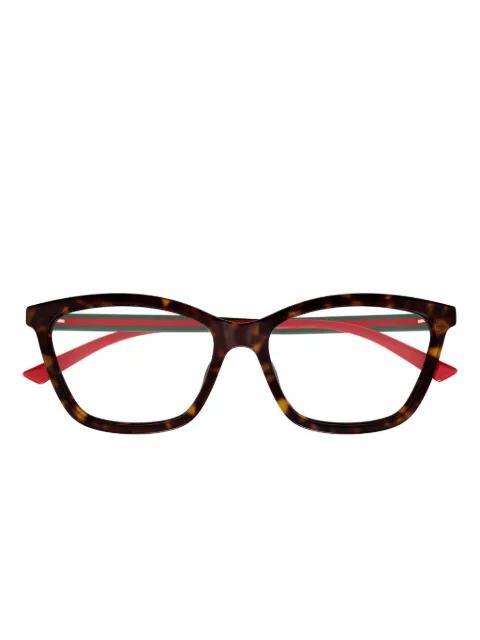 stripe-arms glasses by GUCCI