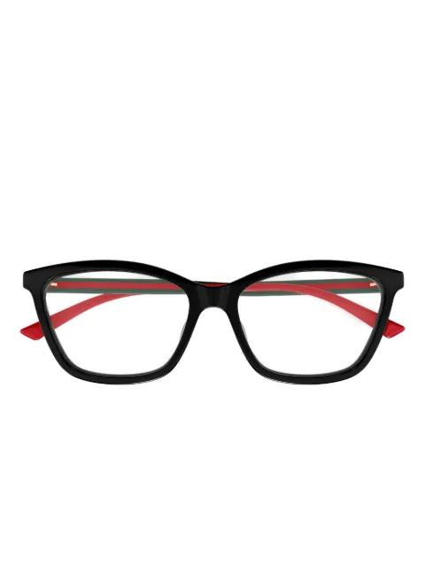stripe cat-eye glasses by GUCCI