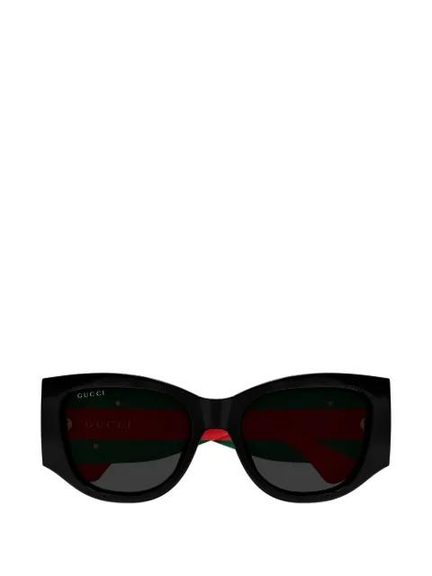 stripe logo geometric sunglasses by GUCCI
