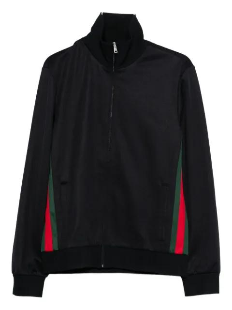stripe zip-fastening sweatshirt by GUCCI