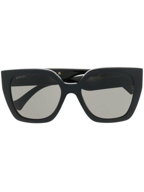 striped square-frame sunglasses by GUCCI