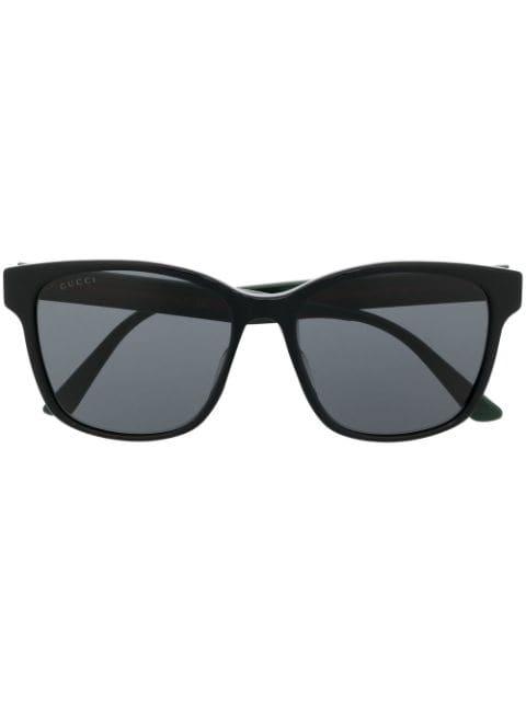 striped square-frame sunglasses by GUCCI