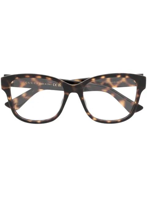 tortoiseshell GG glasses by GUCCI