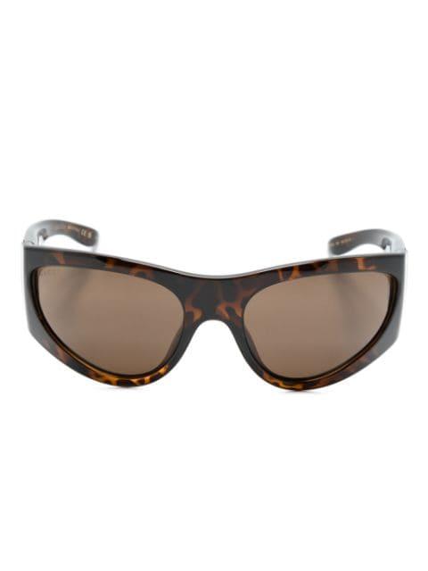 tortoiseshell biker-frame sunglasses by GUCCI