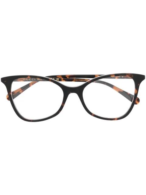tortoiseshell-effect GG glasses by GUCCI