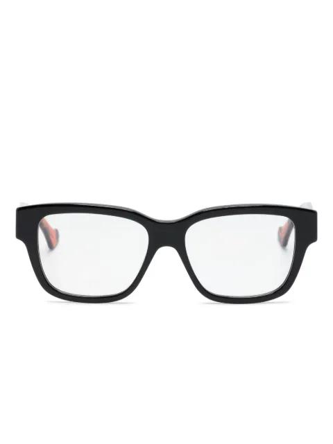 tortoiseshell rectangle-frame glasses by GUCCI