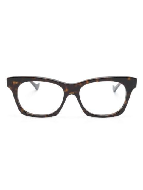 tortoiseshell square-frame glasses by GUCCI