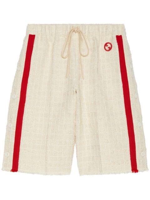tweed drawstring shorts by GUCCI