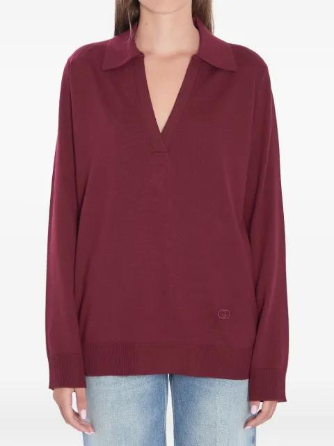v-neck polo top by GUCCI