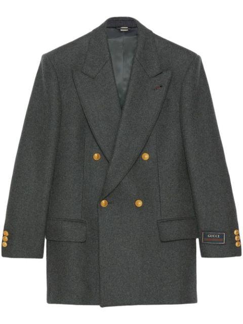wool-cashmere double-breasted jacket by GUCCI