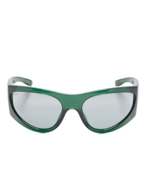 wraparound-frame translucent sunglasses by GUCCI
