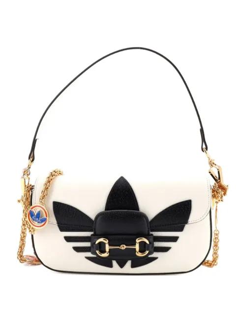 x Adidas Horsebit 1955 Leather East West shoulder bag by GUCCI 