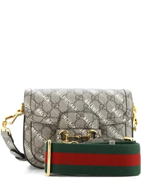 x Balenciaga The Hacker Project Horsebit 1955 GG Coated Canvas Mini shoulder bag by GUCCI 