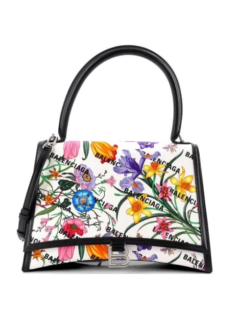 x Balenciaga The Hacker Project Hourglass Top Handle Bag Flora Canvas Medium satchel by GUCCI 
