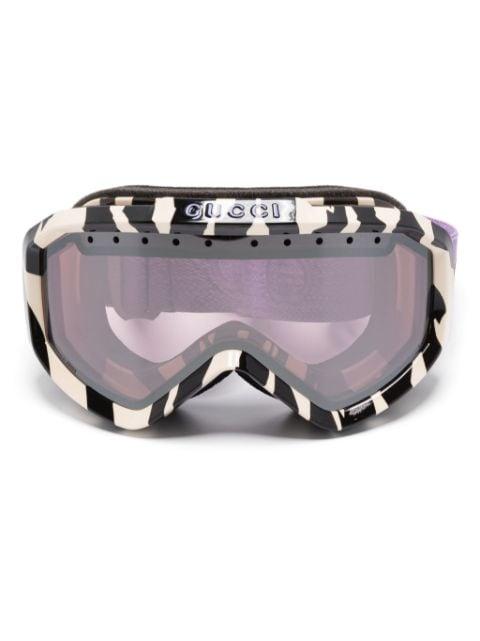 zebra-print ski goggles by GUCCI