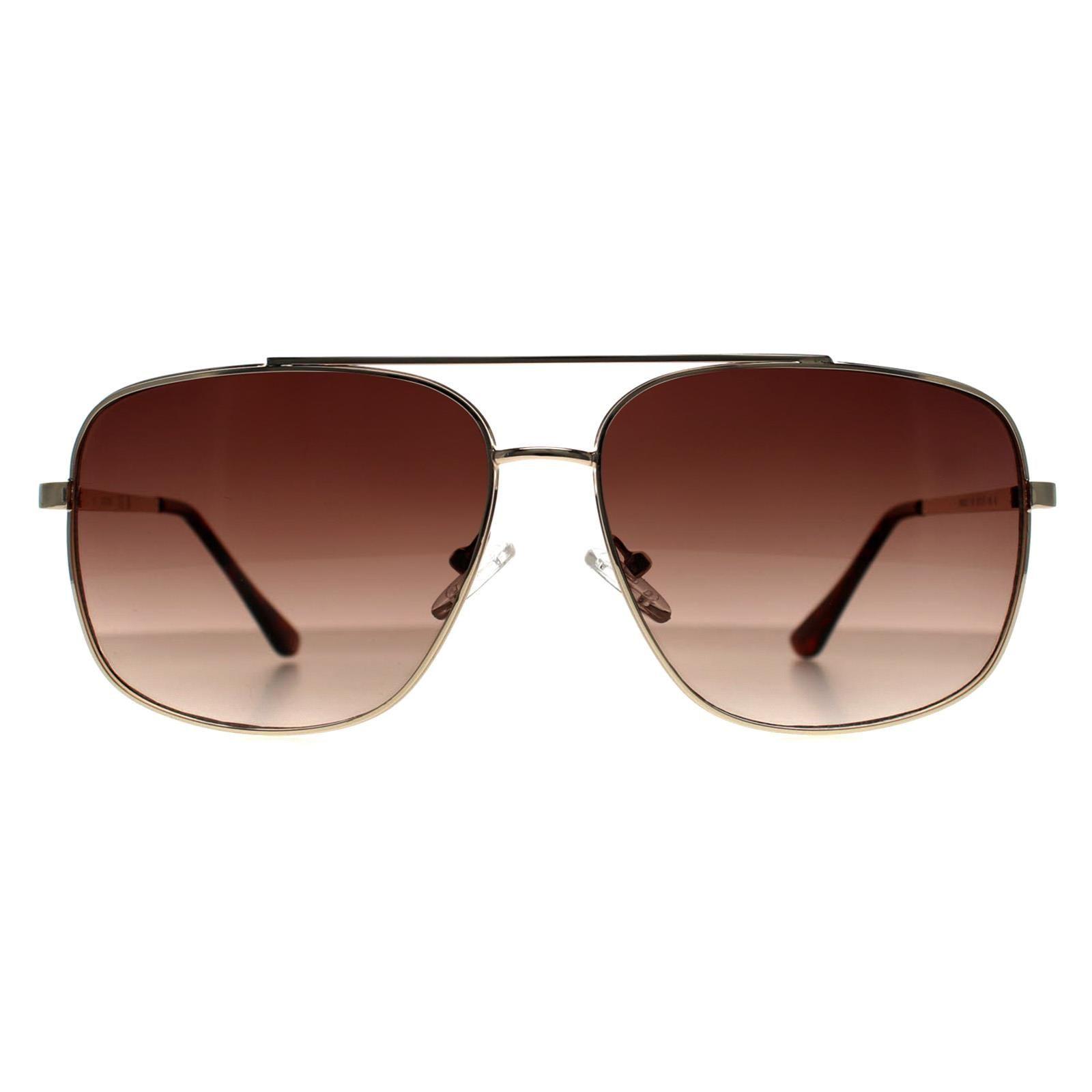 Aviator Gold Brown Gradient GF0207 by GUESS
