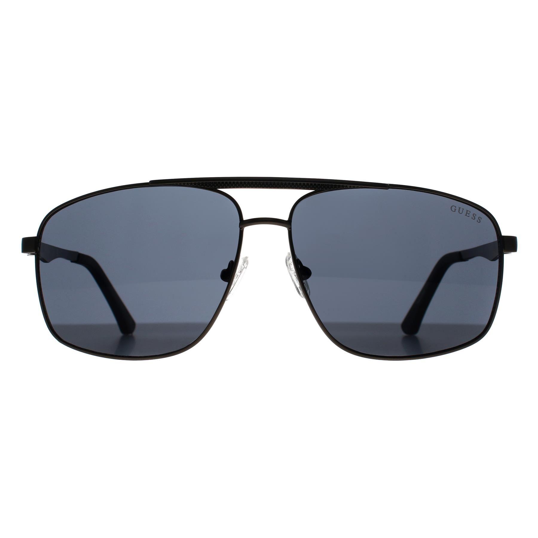 Aviator Matte Gunmetal  Smoke Grey GO00063 by GUESS