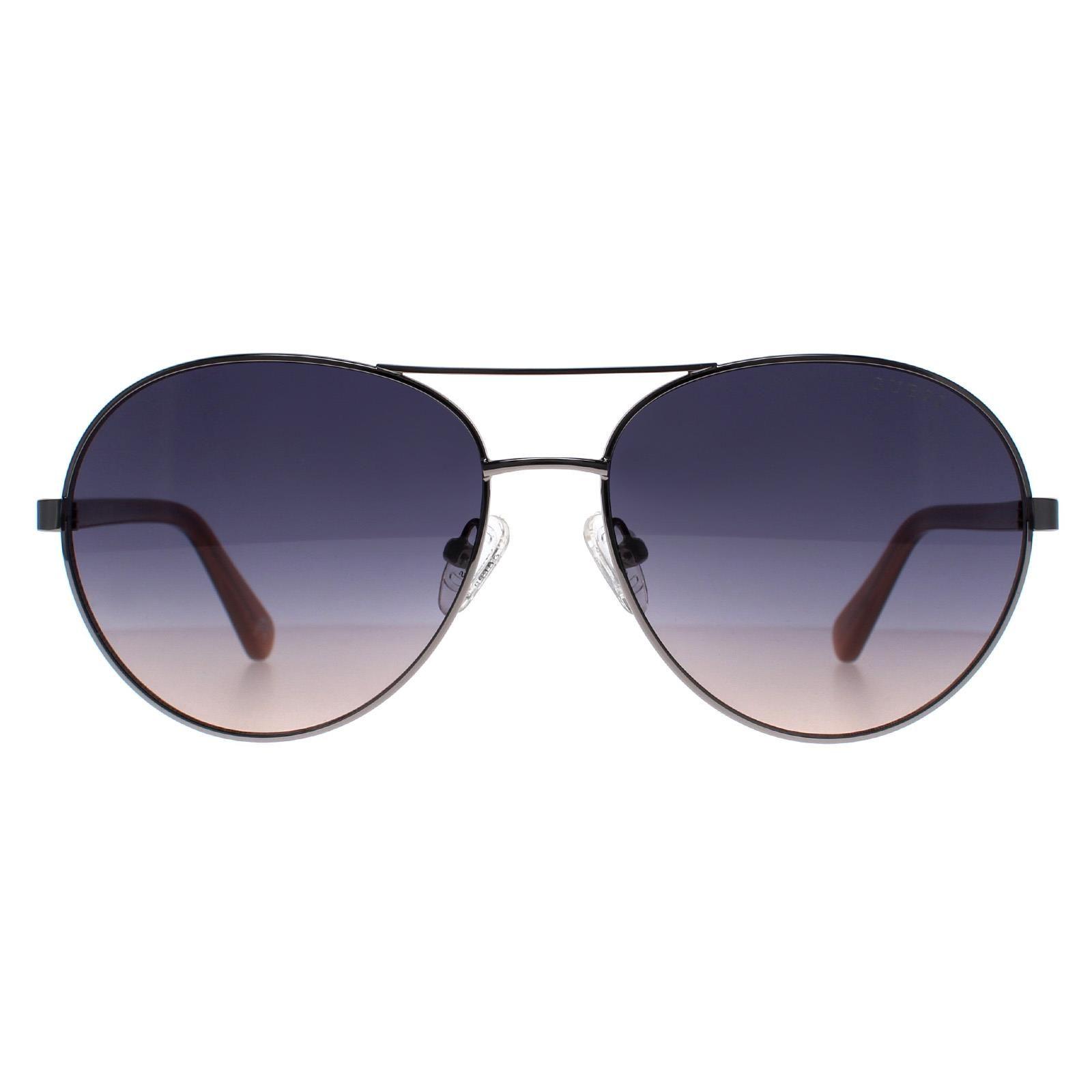 Aviator Shiny Light Nickeltin Blue Gradient GU5213 by GUESS