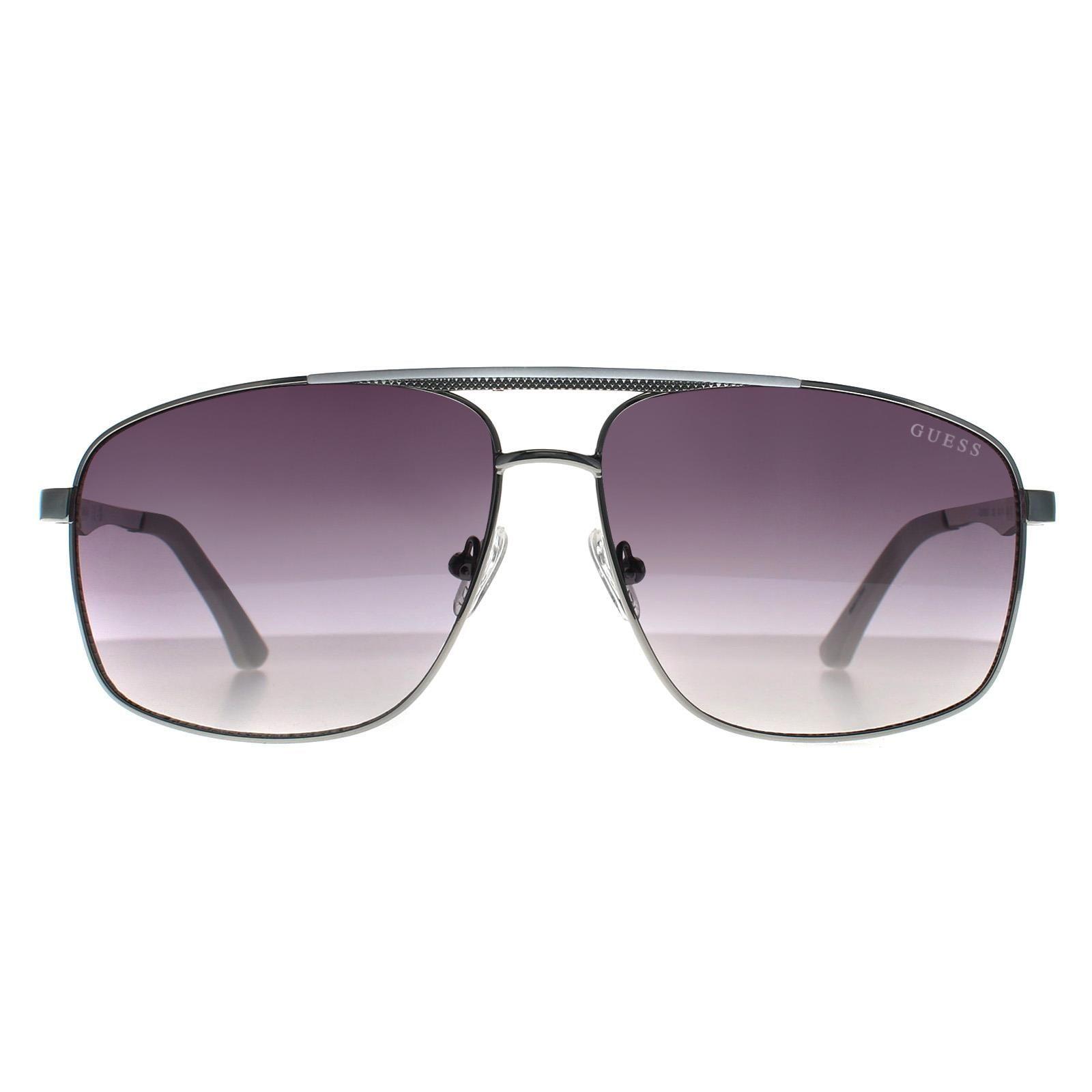 Aviator Shiny Light Nickeltin Grey Gradient GO00063 by GUESS