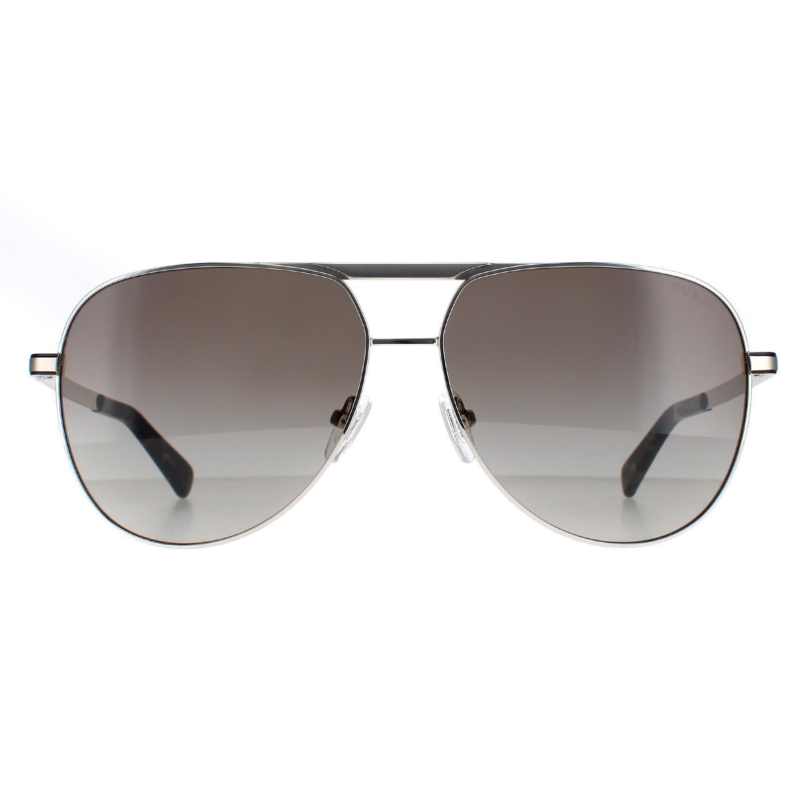 Aviator Shiny Light Nickeltin Smoke Gradient GU00027 by GUESS