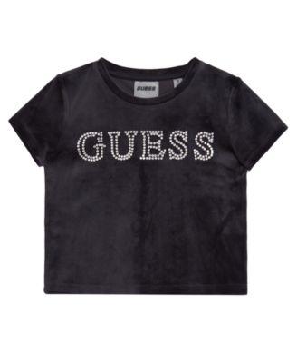 Big Girls' 8-16 Rhinestone-Embellished Pull-On T-Shirt by GUESS Big Girls' 8-16 Rhinestone-Embellished Pull-On T-Shirt by GUESS