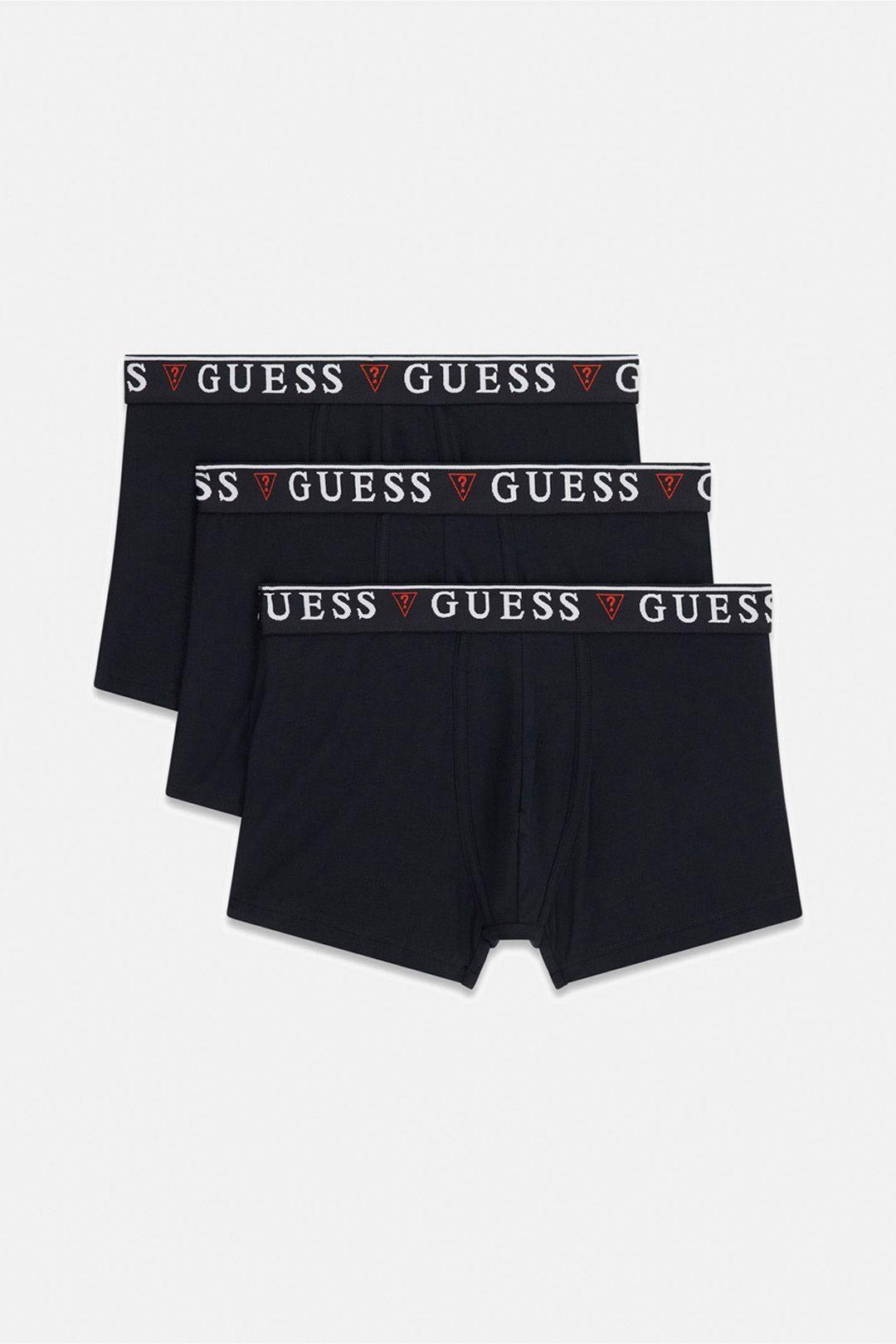 Brian Hero Boxer Trunk 3 Pack White by GUESS