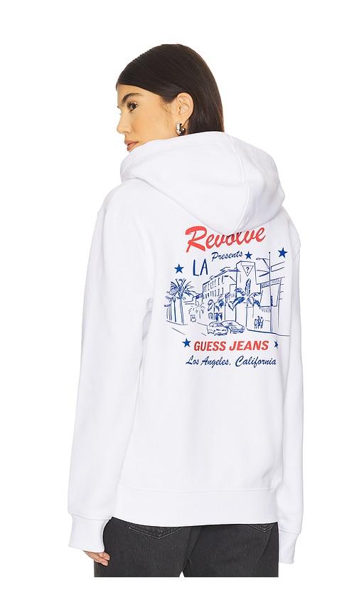 Guess Jeans x REVOLVE Mini Triangle Hoodie in White by GUESS JEANS