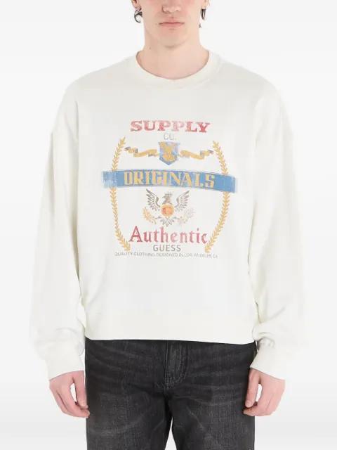 graphic-print long-sleeve sweater by GUESS JEANS