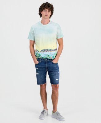Men's Distressed Denim Slim Shorts by GUESS