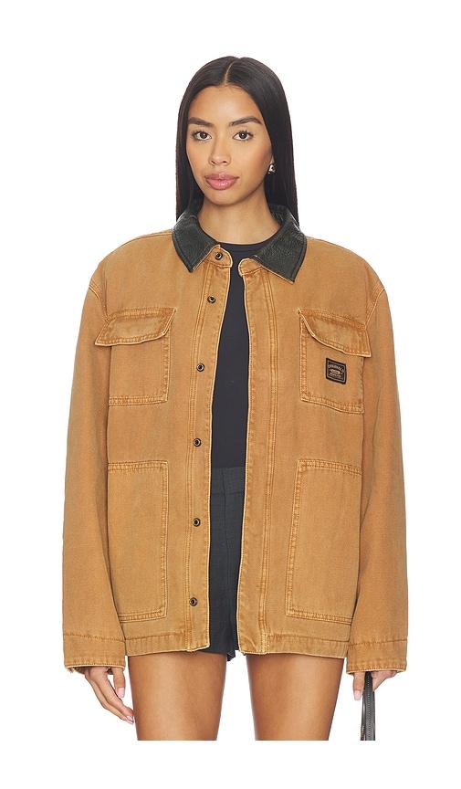 Guess Originals Filled Shirt Jacket in Brown by GUESS ORIGINALS