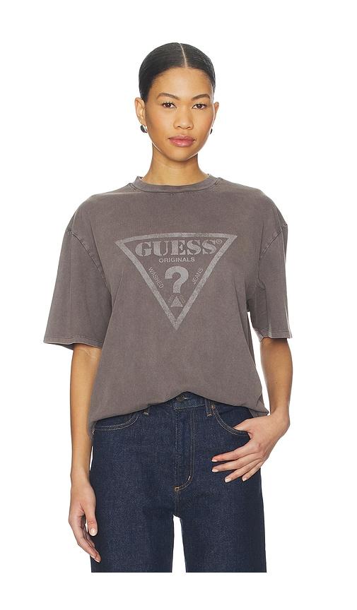 Guess Originals Vintage Triangle Tee in Grey by GUESS ORIGINALS